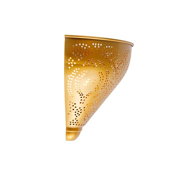 Wandleuchte aus Metall mit dekorativen Aussparungen