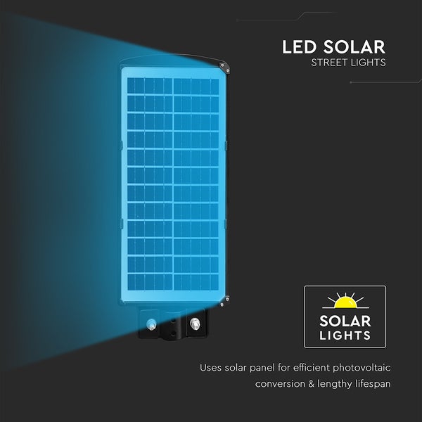 Solarstraßenleuchte mit zwei LED-Leuchten und Bewegungsmelder
