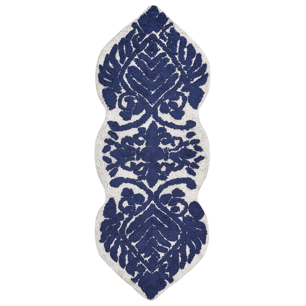 Teppichläufer mit blauem Muster