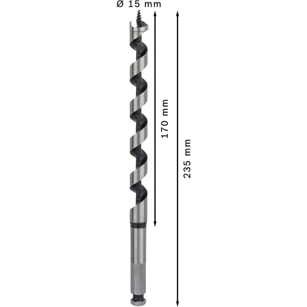 Holzspiralbohrer mit Gewindespitze