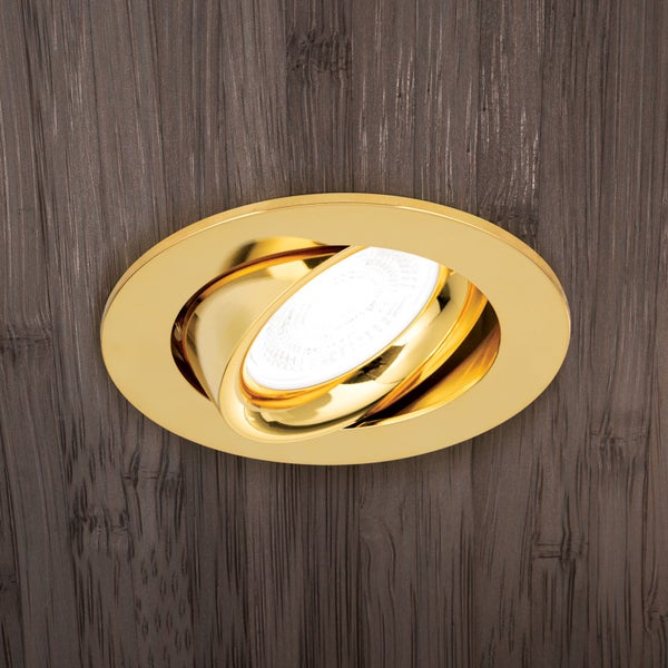 Einbaustrahler Aluminium GU10 Ø 9cm Gold