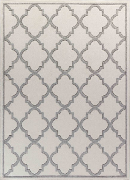 Teppich Orient Marokkanisch Grau/Weiß 200x275 cm