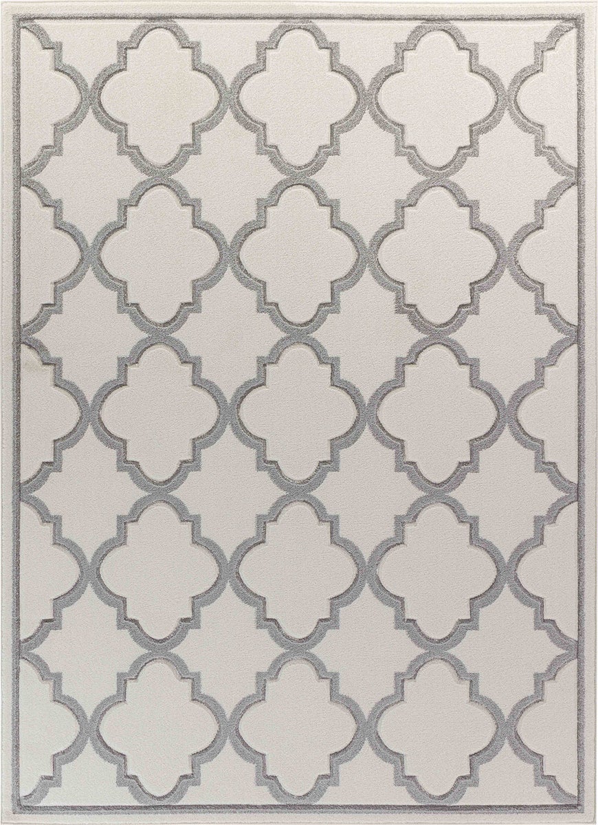Vintage Orientalischer Teppich - Weiß/Grau - 120x170cm - YAIZA