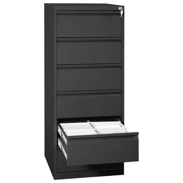PROREGAL Karteischrank Mare 6 Schubladen HxBxT 132 x 53 x 62 cm Anthrazit