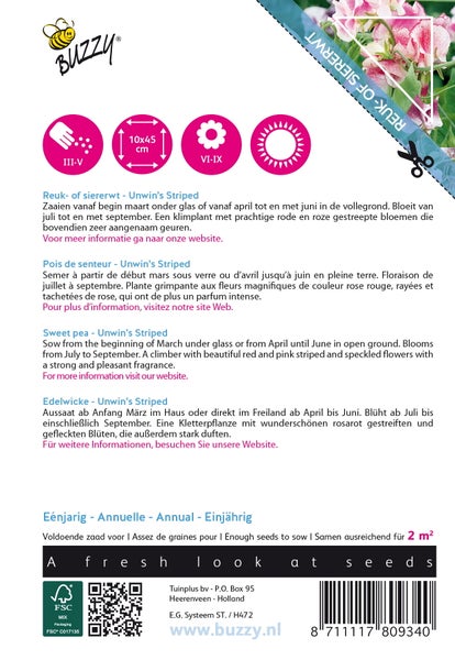Buzzy Samenpackung Edelwicke Unwin's Striped