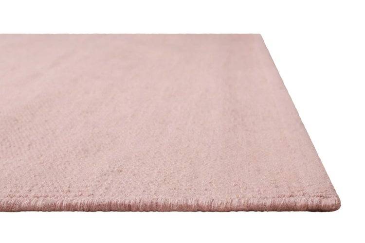 Kelim Teppich Rosa aus Wolle Perpignan Green Looop 80x150 cm