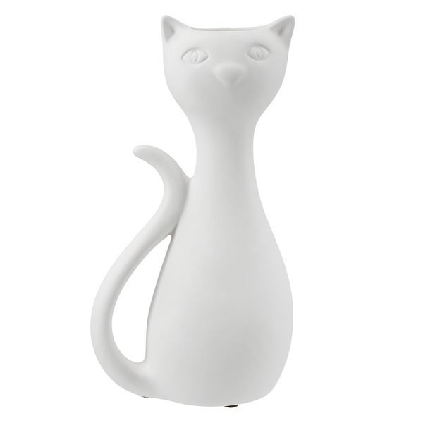 Vasen GILDE 2er Set CAT Tischvasen schwarz-weiß Höhe 28cm Keramik