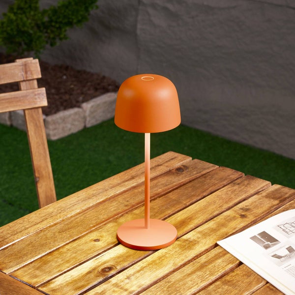 Lindby Dimmbare LED Akku Tischlampe kabellos mit Touchsensor, aufladbar tragbare Tischleuchte für innen außen Outdoor IP54 Lampe Garten