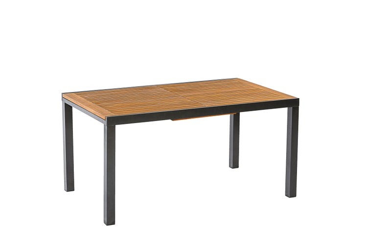 Gartentisch, ausziehbar, 180 (250) x 100 cm, graphit/natur