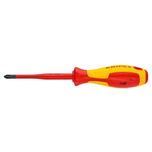 Knipex 1x Schraubendreher Pozidriv® (Slim) für Kreuzschlitzschrauben -  982501SL