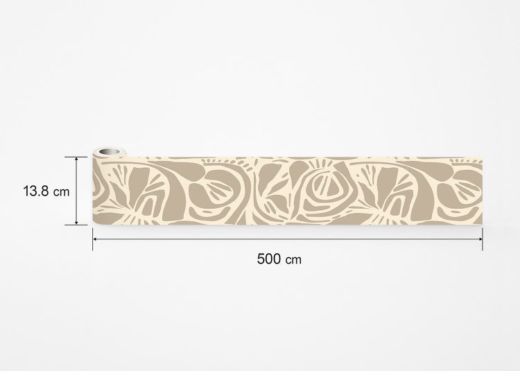 Tapetenbordüre mit floralem Muster, Höhe 13,8 Zentimeter, Länge 500 Zentimeter.