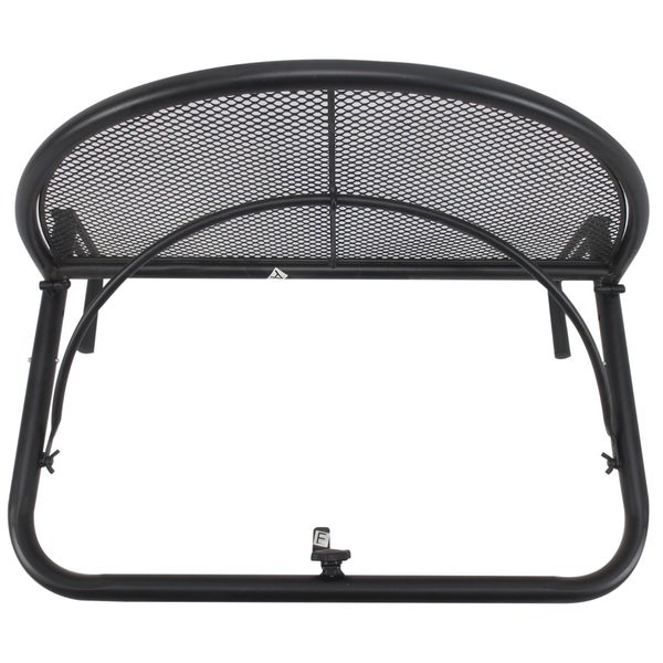 Outsunny Balkonhängetisch Hängetisch Gartentisch höhenverstellbar halbrund Ø30 cm Terrasse Metall Weiß L60 x B45 x H50 cm