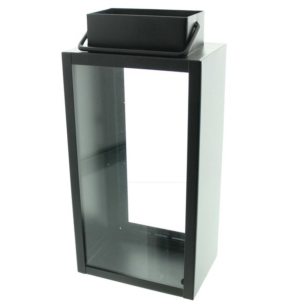 FRANK FLECHTWAREN | Laterne Industrial, METALL, GLAS, 15 x 10 x 31,5 cm