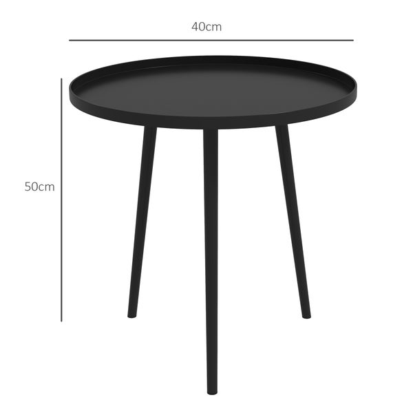 Beistelltisch 40cm x 40cm x 50cm, Stahl Schwarz
