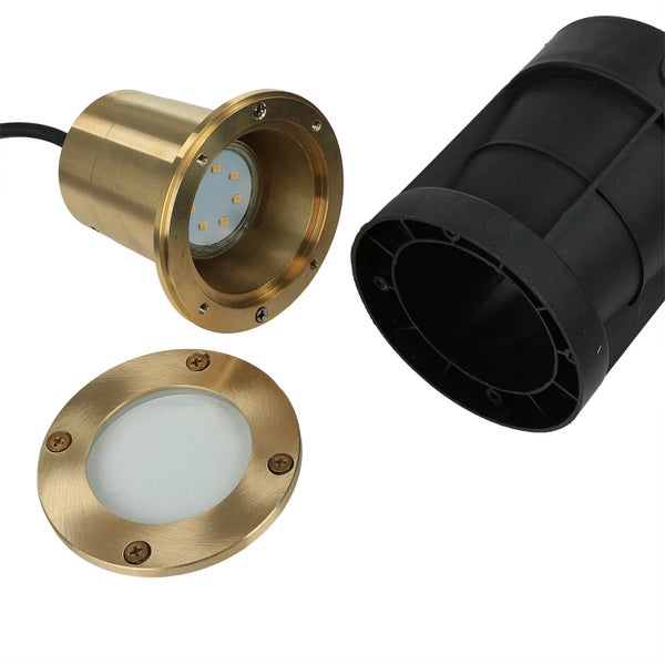 Eingelassene LED Bodenleuchte mit schwarzem Gehäuse