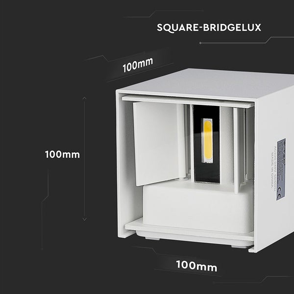 Quadratische Wandleuchte mit 100 mm Kantenlänge