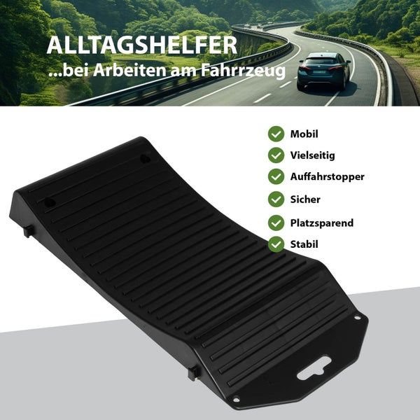 Schwarzer Anfahrstopper aus Kunststoff für Fahrzeuge