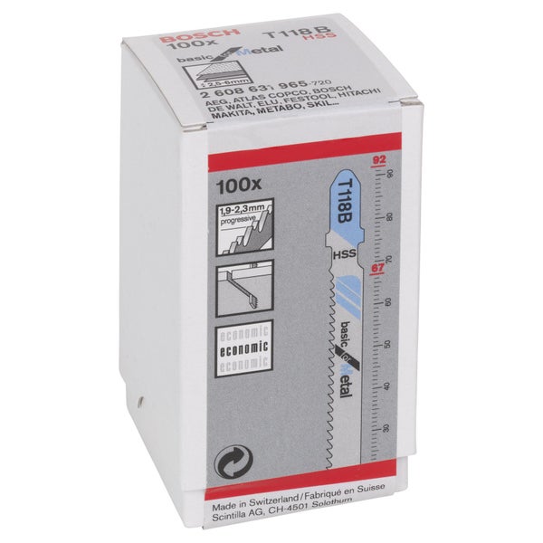 Bosch Stichsägeblatt T118B Basic for Metal