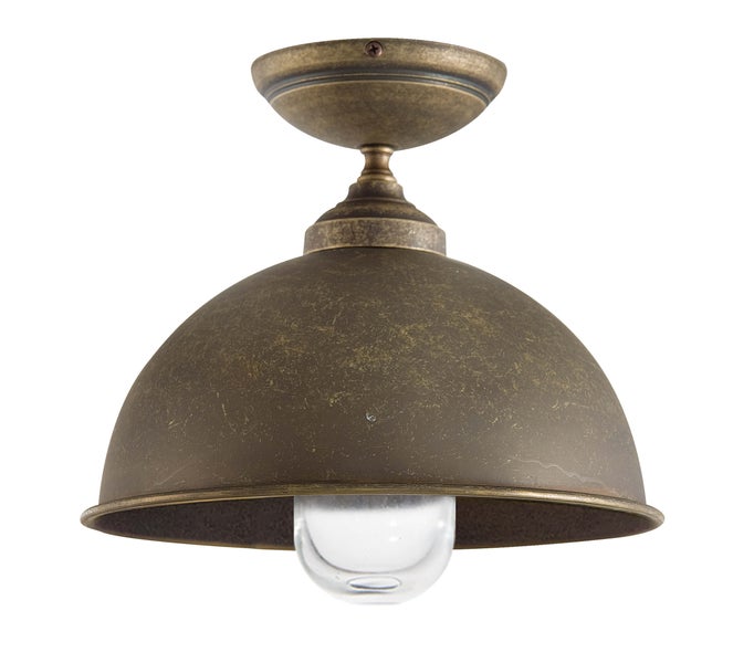 Deckenleuchte im Retro Design mit Glasschirm