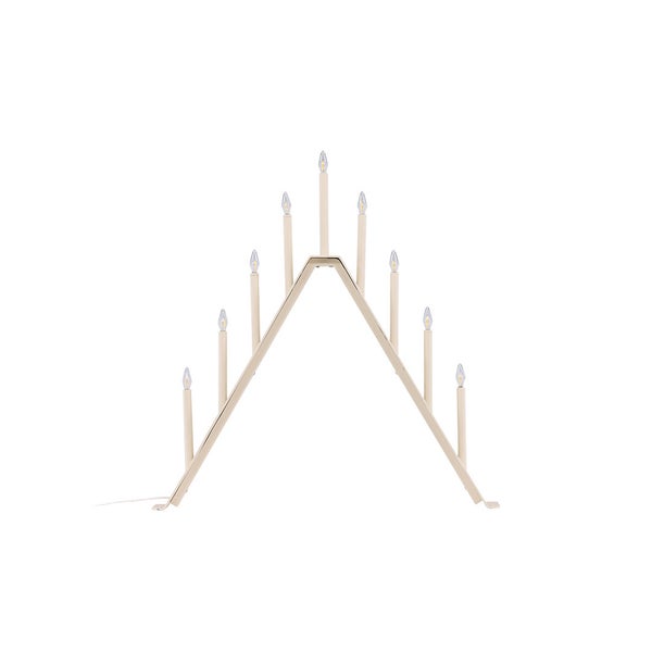 Åre Adventsleuchter elektrisch 9 Lichter beige. 64 X 9 X 64 cm