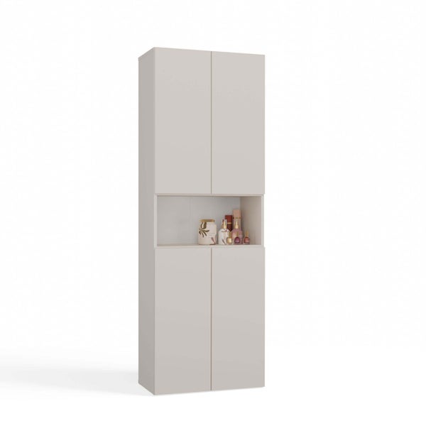 Hochschrank mit offenem Fach zur Badezimmeraufbewahrung