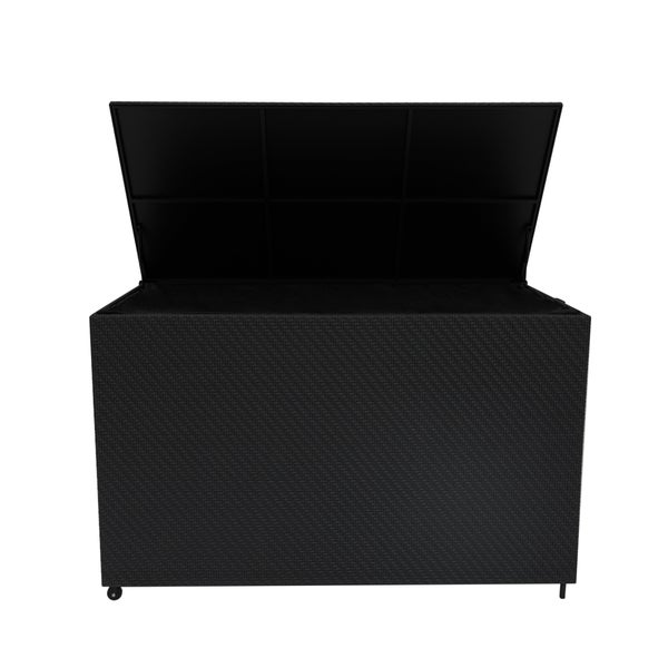 Serafina Rattan Kissenbox 996L - Schwarz