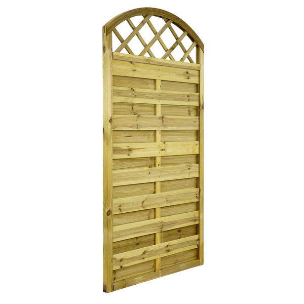 Holzzaun mit Rankgittereinsatz für den Garten