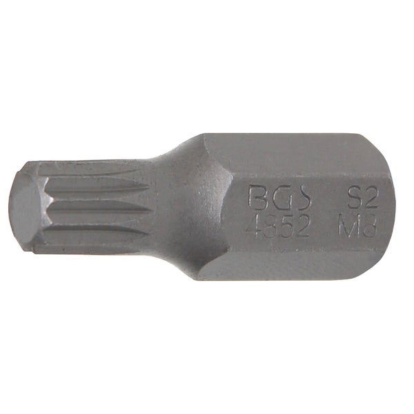 BGS Bit Antrieb Außensechskant 10 mm (3/8) Innenvielzahn (für XZN) M8 - 4852