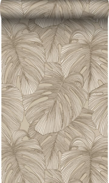 Origin Wallcoverings Tapete 3D Muster Blätter Sandbeige - 50 x 900 cm - 347917
