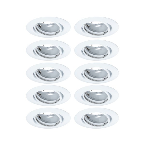 Einbauleuchte Base Basisset schwenkbar rund 90mm 20° GU10 max. 10W 230V dimmbar Weiß