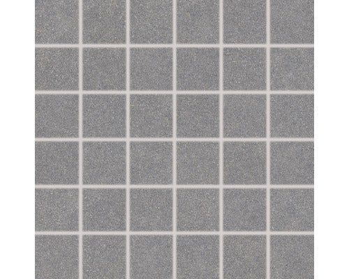 Feinsteinzeugmosaik Rako Block dunkel grau 30x30cm, Steingröße 5x5cm