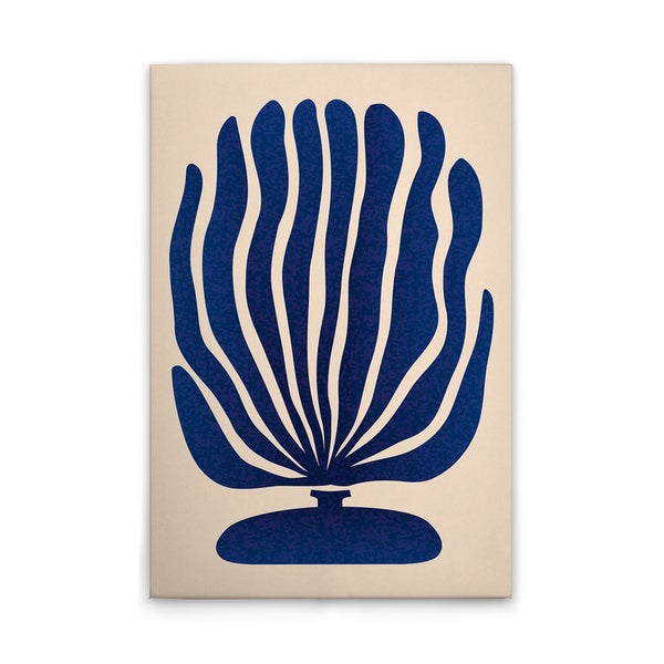 Dekorative Leinwand mit abstraktem Pflanzenmotiv