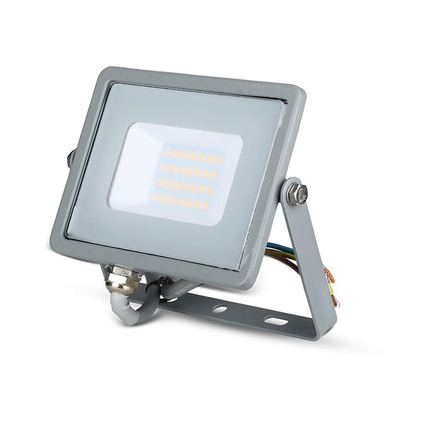 Graue LED-Flutlichtstrahler - Samsung - IP65 - 20W - 1600 Lumen - 4000K - 5 Jahre