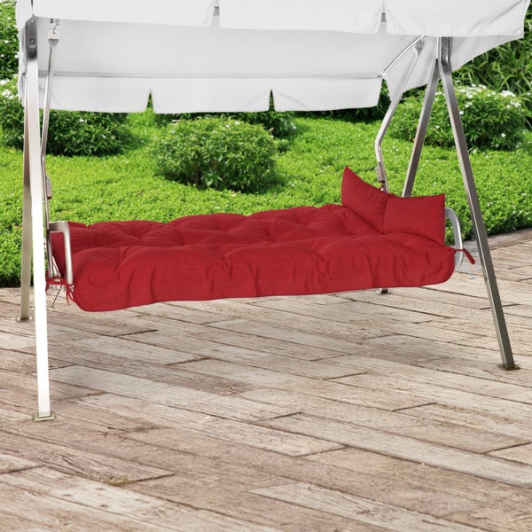 Beautissu Flair HS Hollywoodschaukelauflage 180x50x8cm Rot