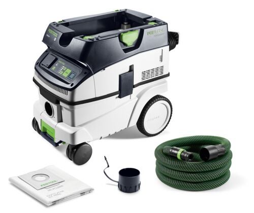 Festool Absaugmobil inklusive Saugschlauch, Filtersack und Anschlussmuffe.
