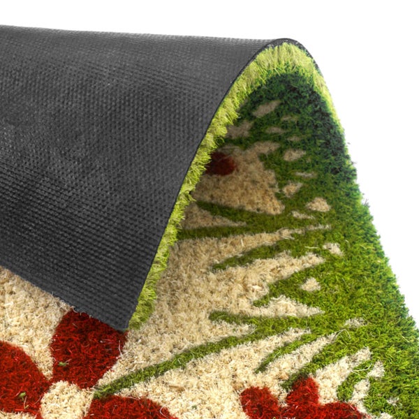 Fußmatte mit Blumenmuster und rutschfester Rückseite