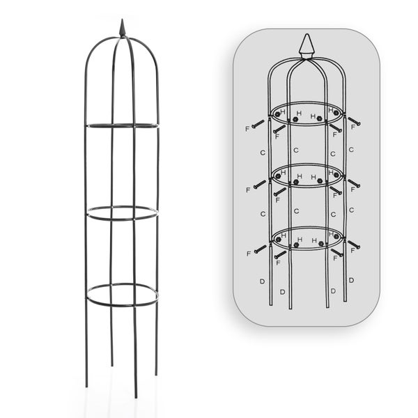 Metall-Pflanzenstütze mit Montageanleitung