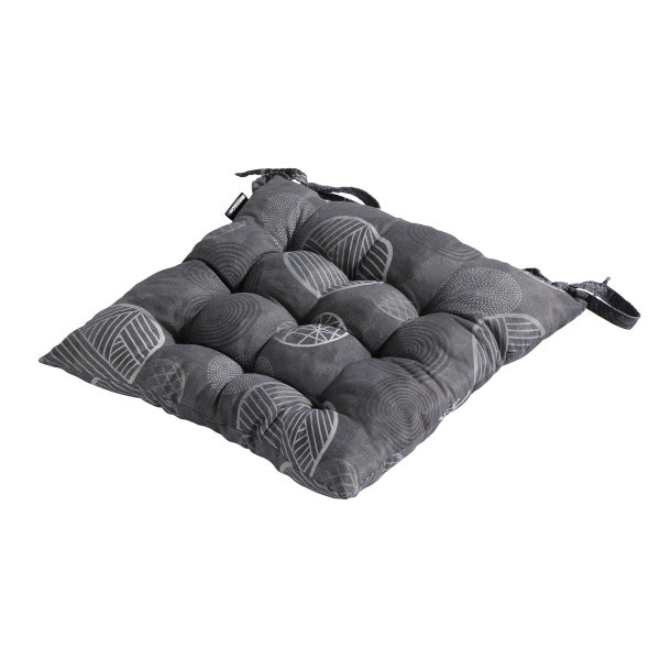 Sitzkissen Tuscany Circle grau - Ca. 46x46 cm - 4er-Set