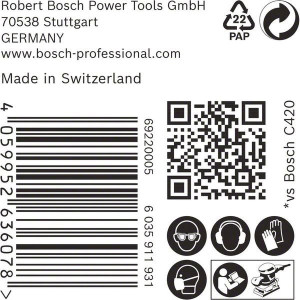 Papierverpackungssymbol, Recycling-Symbol, QR-Code, Barcode, Sicherheitsvorkehrungssymbole