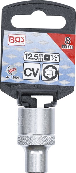 BGS Steckschlüssel-Einsatz Super Lock Antrieb Innenvierkant 12,5 mm (1/2) SW 8 mm - 2408