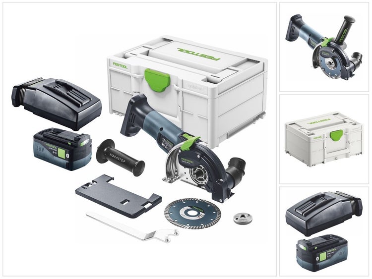 Festool DSC-AGC 18-125 FH EB-Basic Akku Freihandtrennsystem 18 V 125 mm Brushless + 1x Akku 5,0 Ah + Ladegerät + Systainer