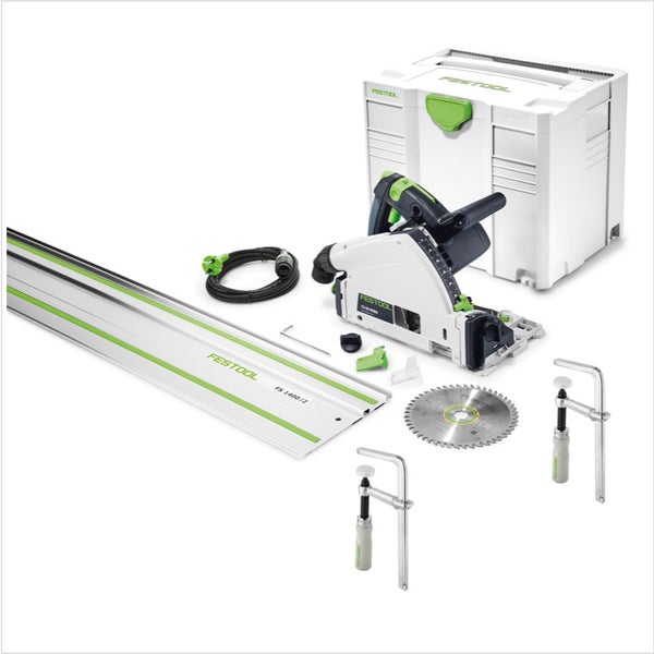 Festool TS 55 REBQ-PLUS-FS Tauchsäge 1200W 160 mm + 2x Zwinge + 1x FS 1400/2 + Systainer