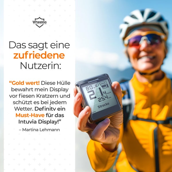 Wheeloo Bosch Intuvia 100 Displayschutz I Ebike Schutzhülle transparent & wasserabweisend I E Bike Display Schutz Zubehör für Fahrradcomputer Abdeckung