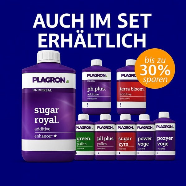 Plagron Düngemittel Set mit verschiedenen Zusatzstoffen zur Pflanzenpflege