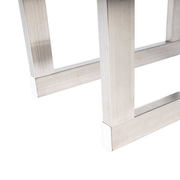 FLOORDIREKT Kaminholzregal Chios - Silber - Modernes Brennholzregal - für Innen und Außen - 40 x 80 x 25 cm