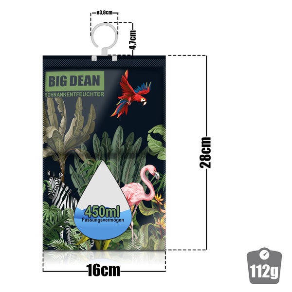 BigDean 10er Pack XL Luftentfeuchter Kleiderschrank - je Beutel bis zu 450ml Entfeuchter Schrank ohne Strom