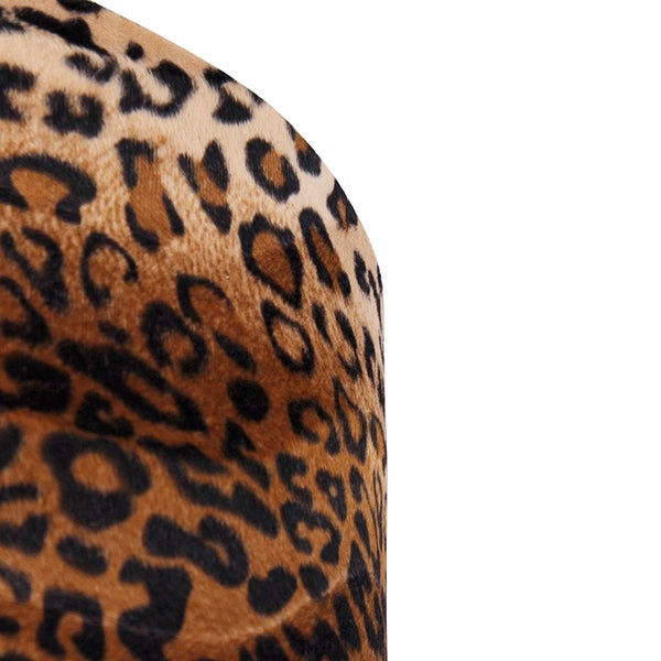 Velours Lampenschirm Leopard Design 40/40/40 Gold innen