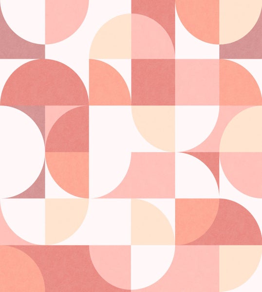 Grafisches Muster mit Kreisen und Quadraten