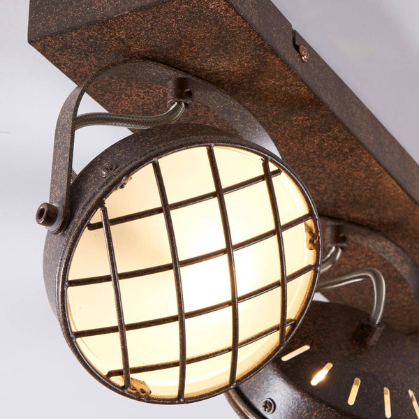 Lindby Strahler Tamin (Vintage, Industriell) in Braun aus Metall (3 flammig G9) - Deckenlampe Deckenleuchte Lampe Spot Wohnzimmerleuchte