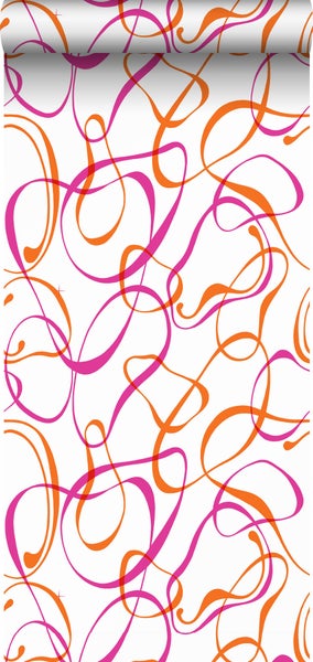 Tapetenrolle mit Muster aus geschwungenen Linien
